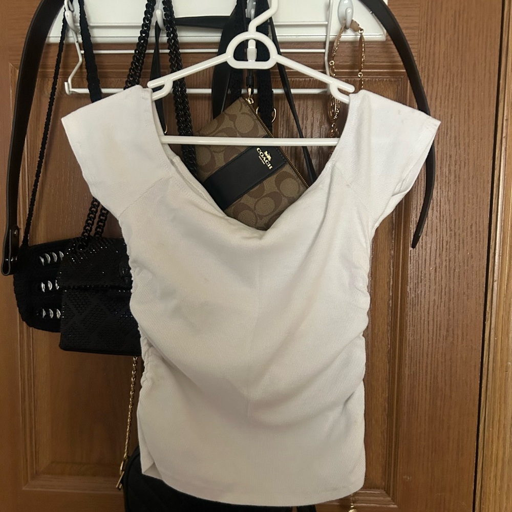 Elegant Off The Shoulder White Women's Top